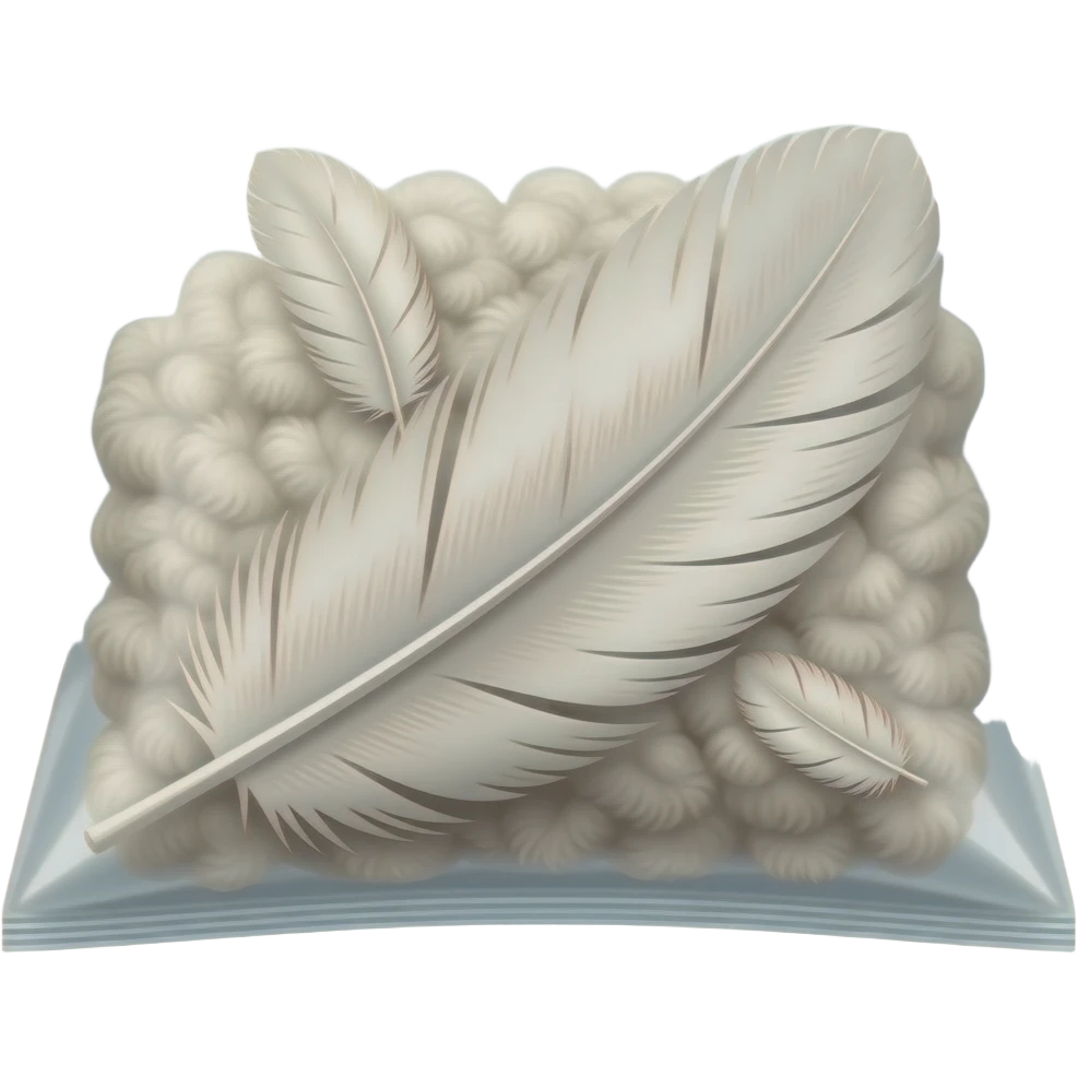 goose down-themed raw material emoji