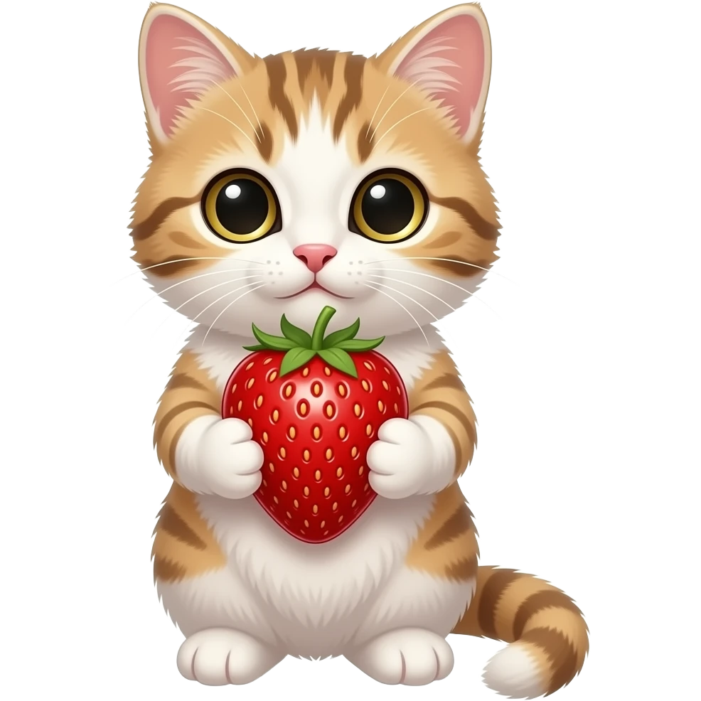 Kitten plus strawberry 🐱🍓 meow meow emoji
