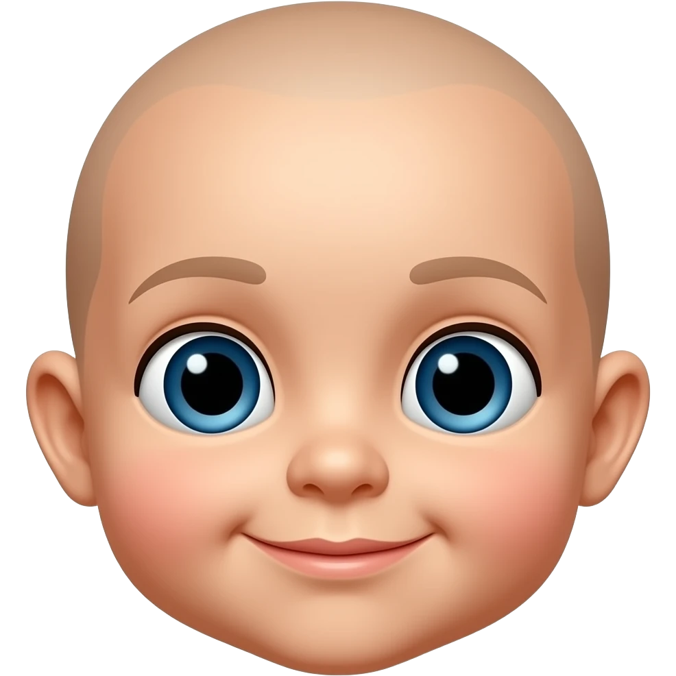 Cute baby face emoji