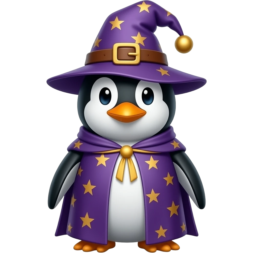Penguin Wizard emoji