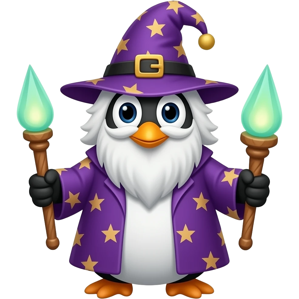 Penguin Wizard emoji