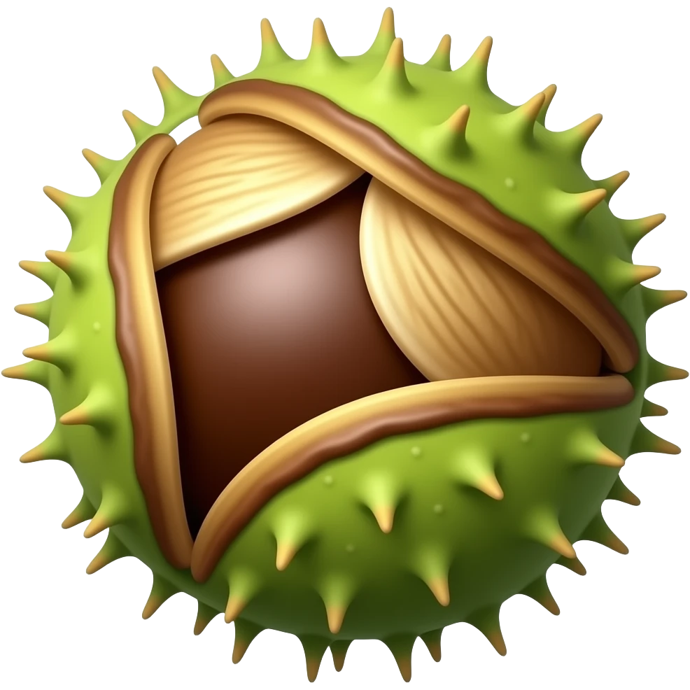 нарисуй реалистичные цветы каштана emoji