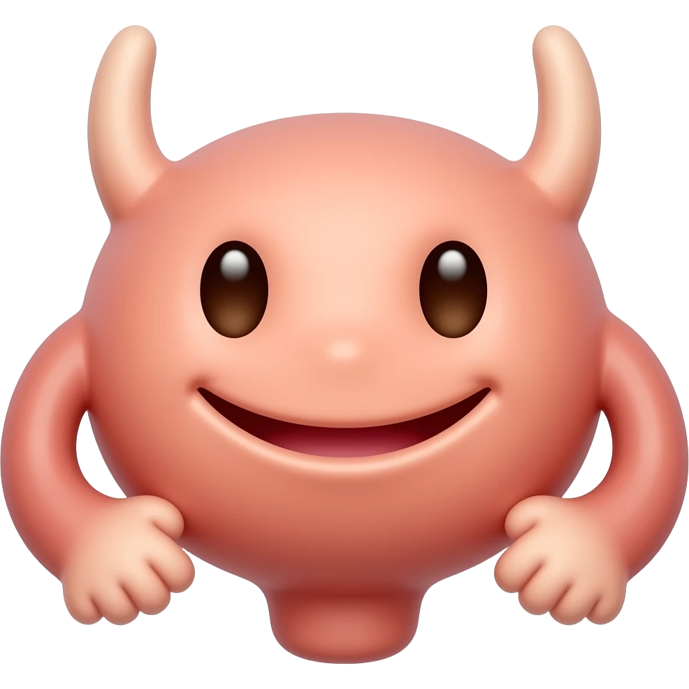 testicles smiling emoji