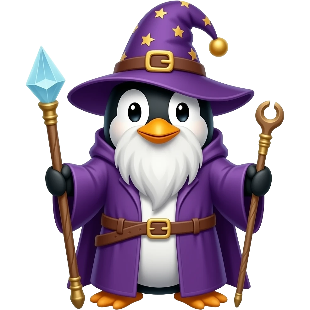 Penguin Wizard emoji
