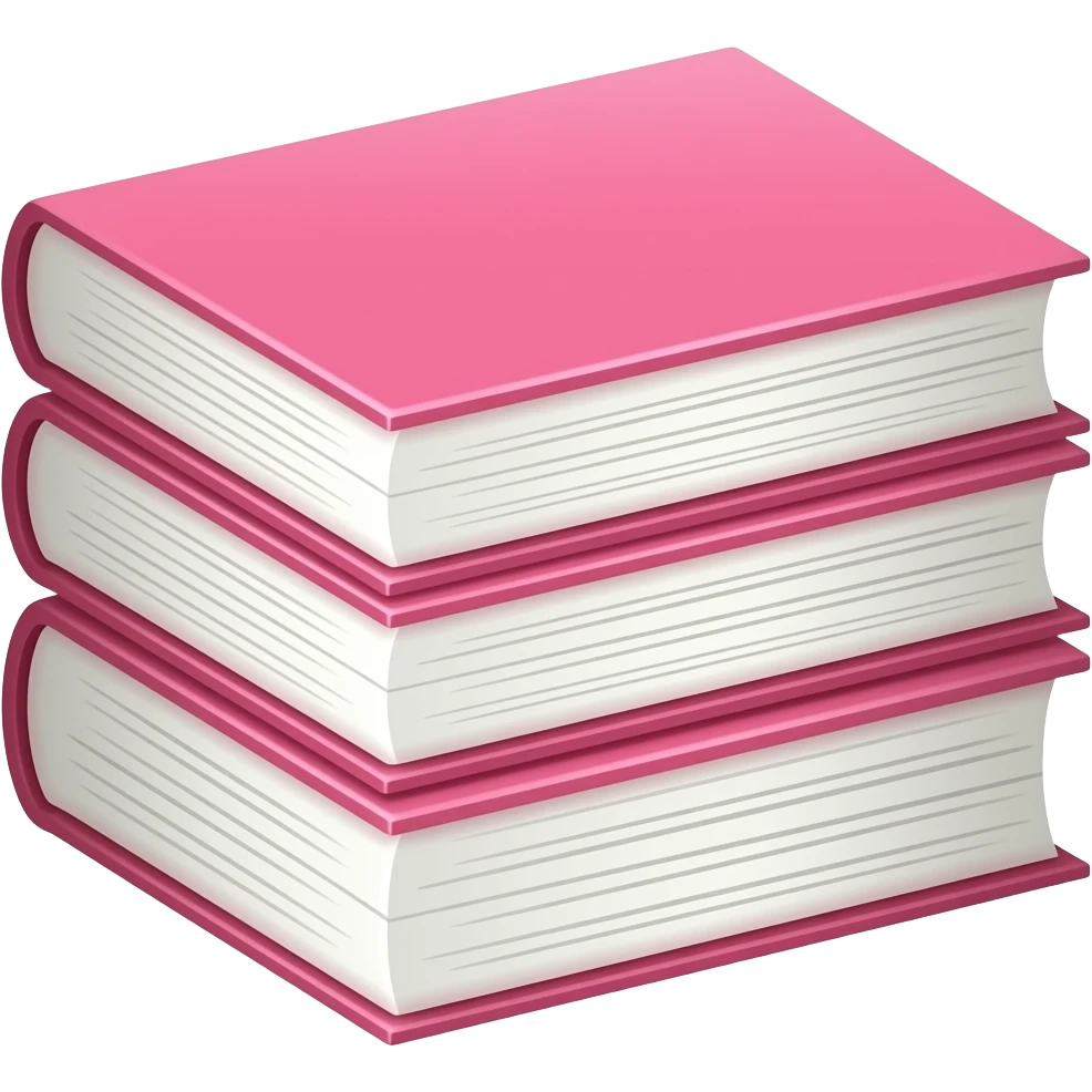 pink books emoji