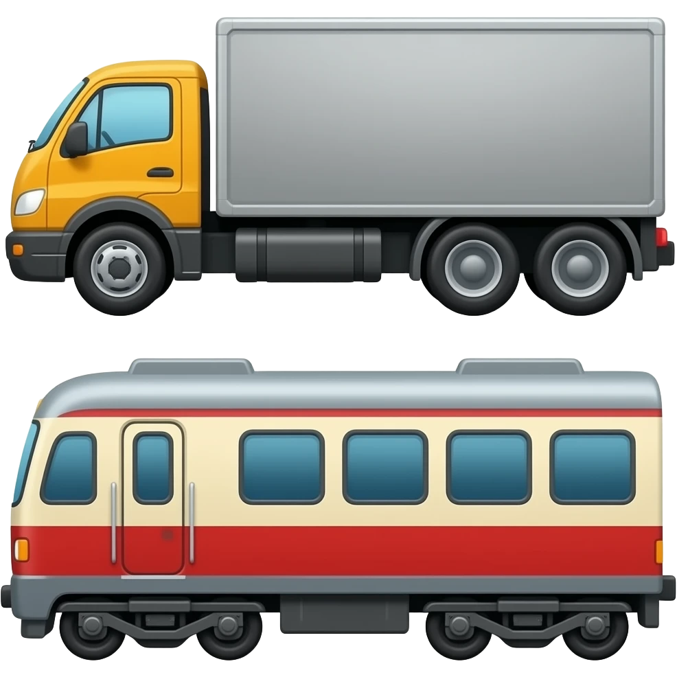 🚛🚂🚃 emoji