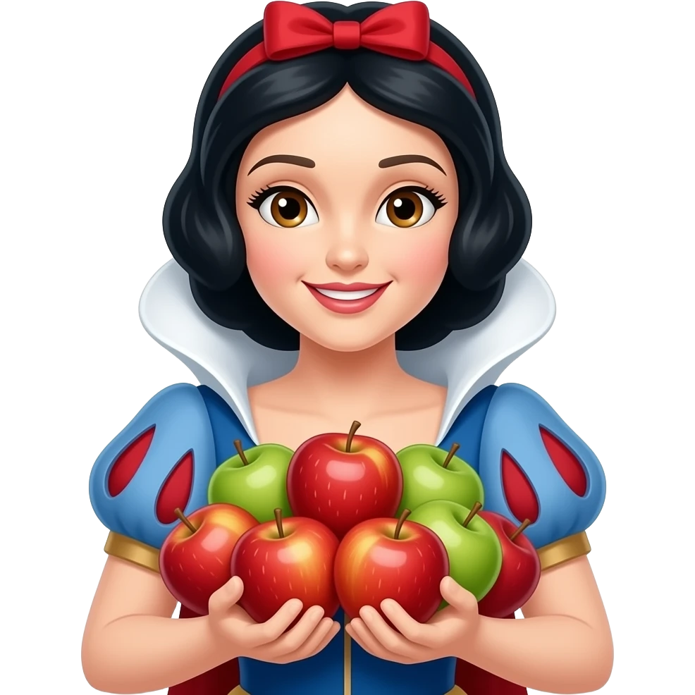 snowwhite many apples emoji