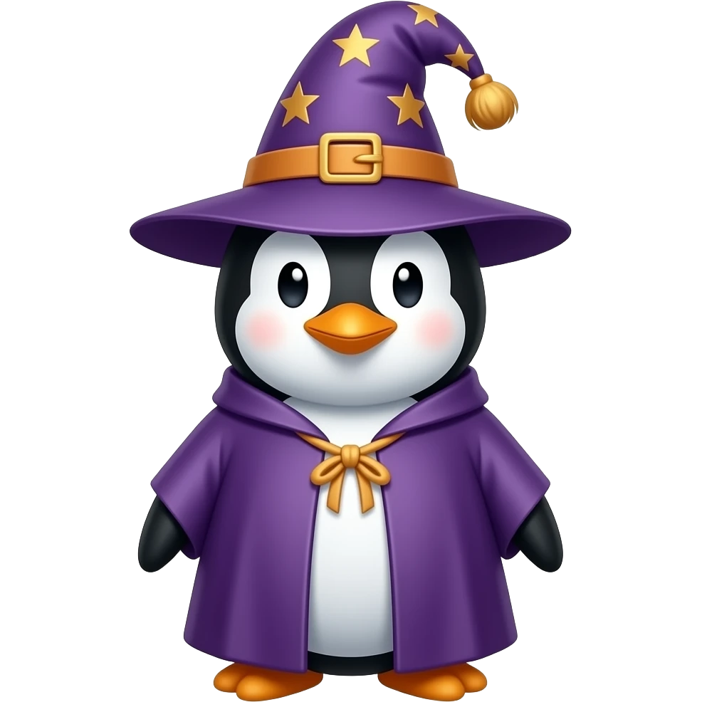 Penguin Wizard emoji