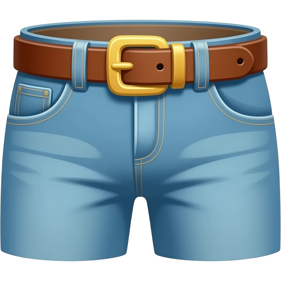 cartoon style belt in pants emoji