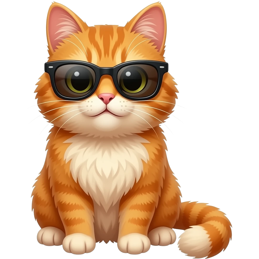 Cat wearing sunglasses emoji