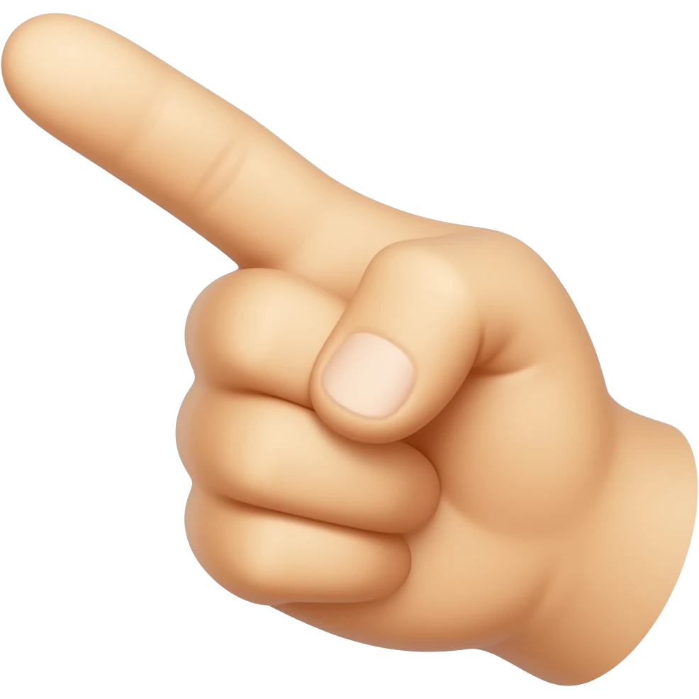 Finger pointing emoji