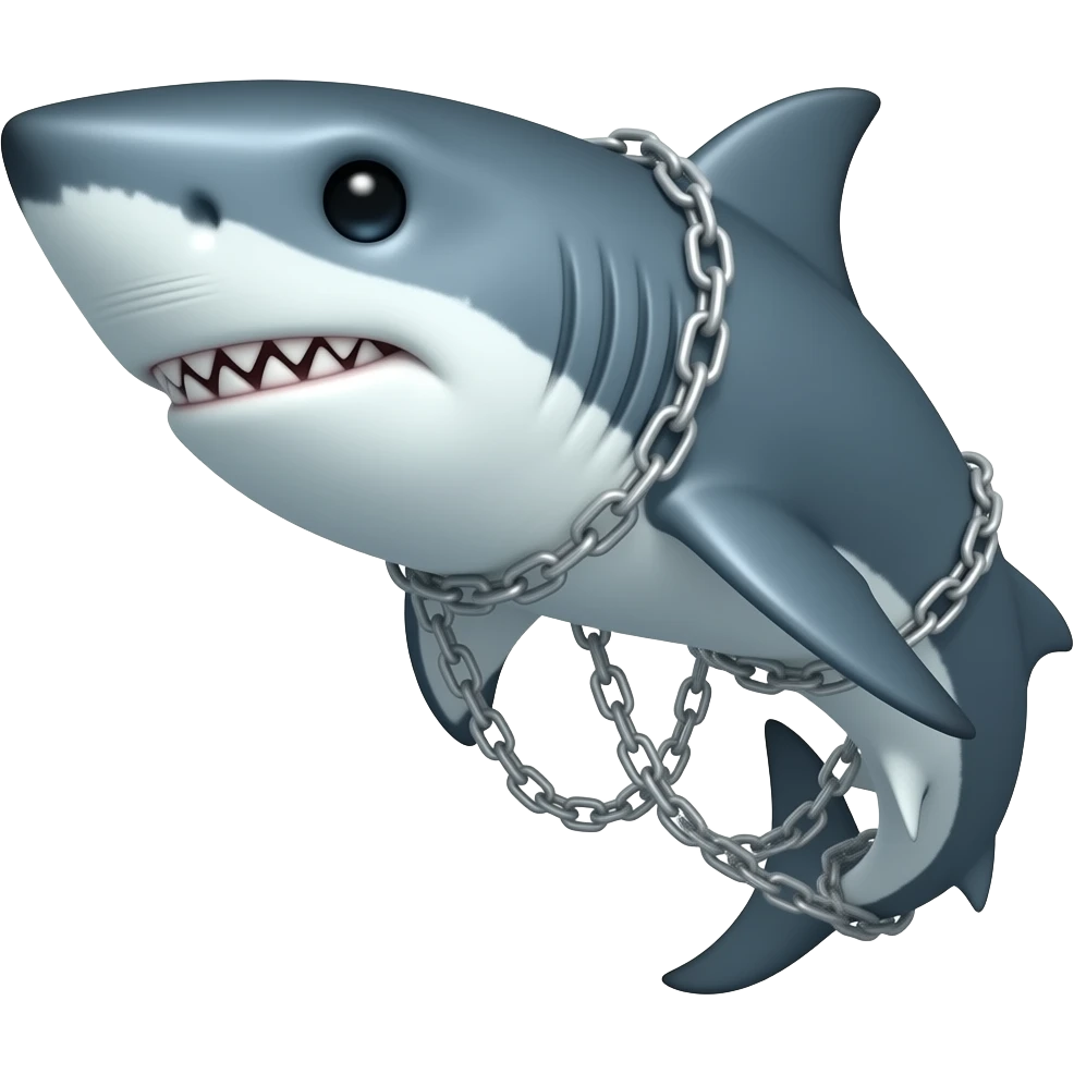 shark with chains emoji
