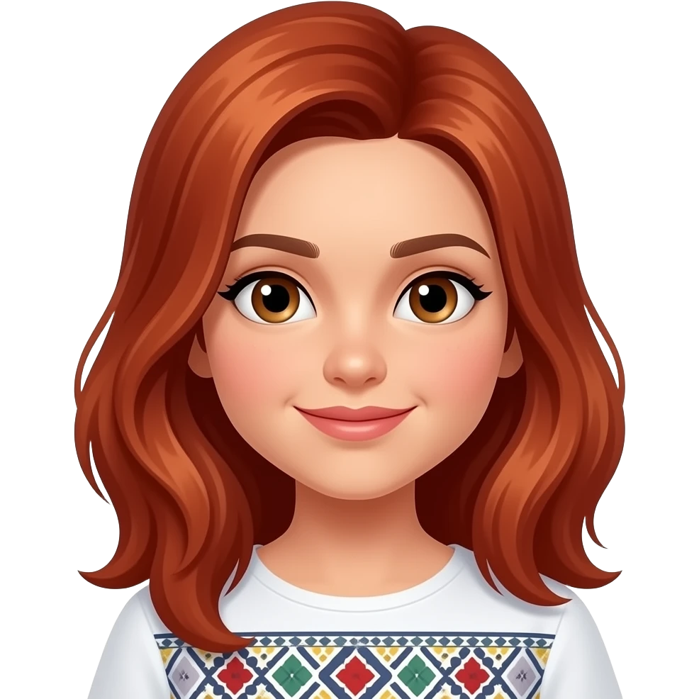 Emoji red hair mexican girl emoji