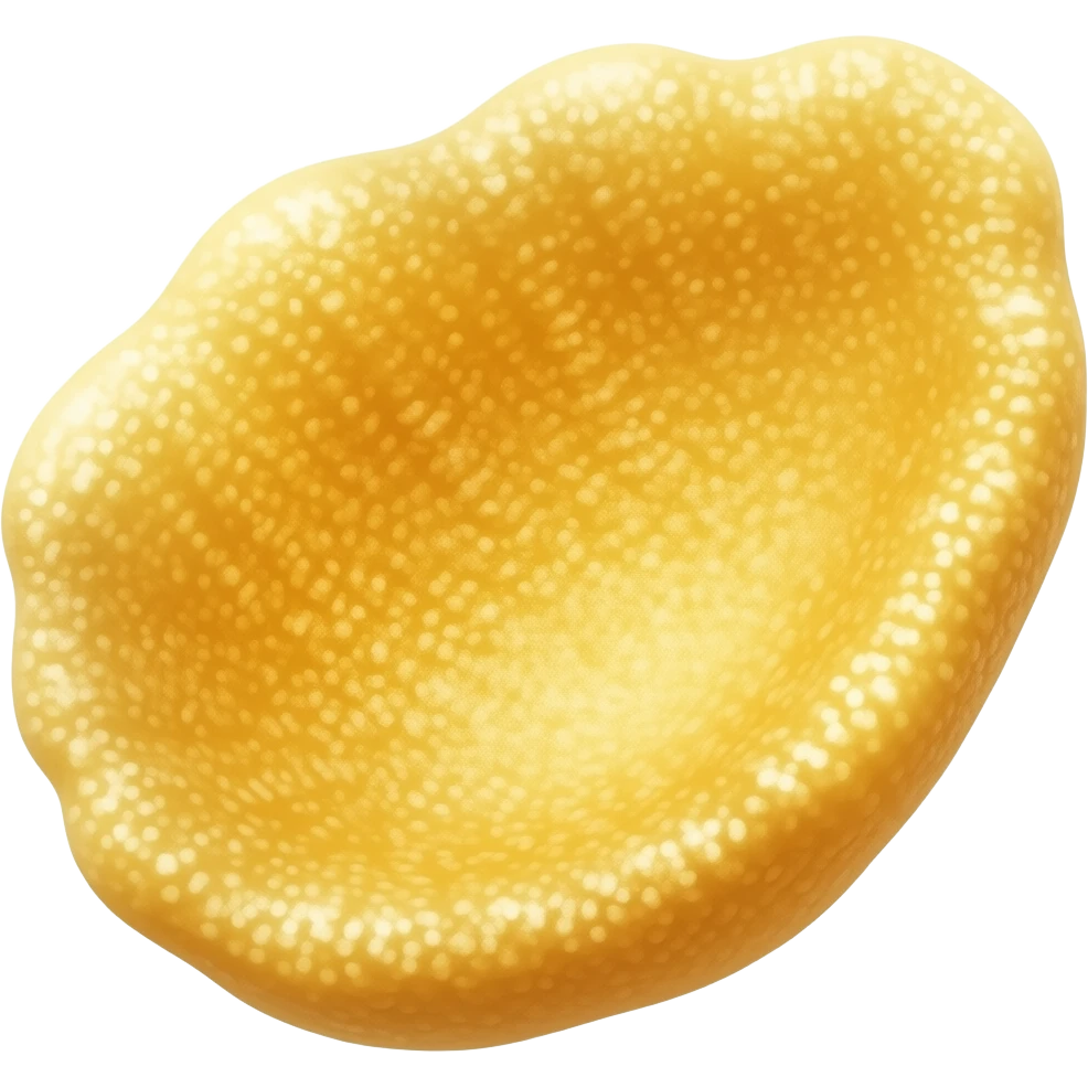 A single thin, flat, solid golden corn cereal flake, irregular jagged shape with uneven edges, flat surface, not round, not oval, not curved, no hollow center. emoji