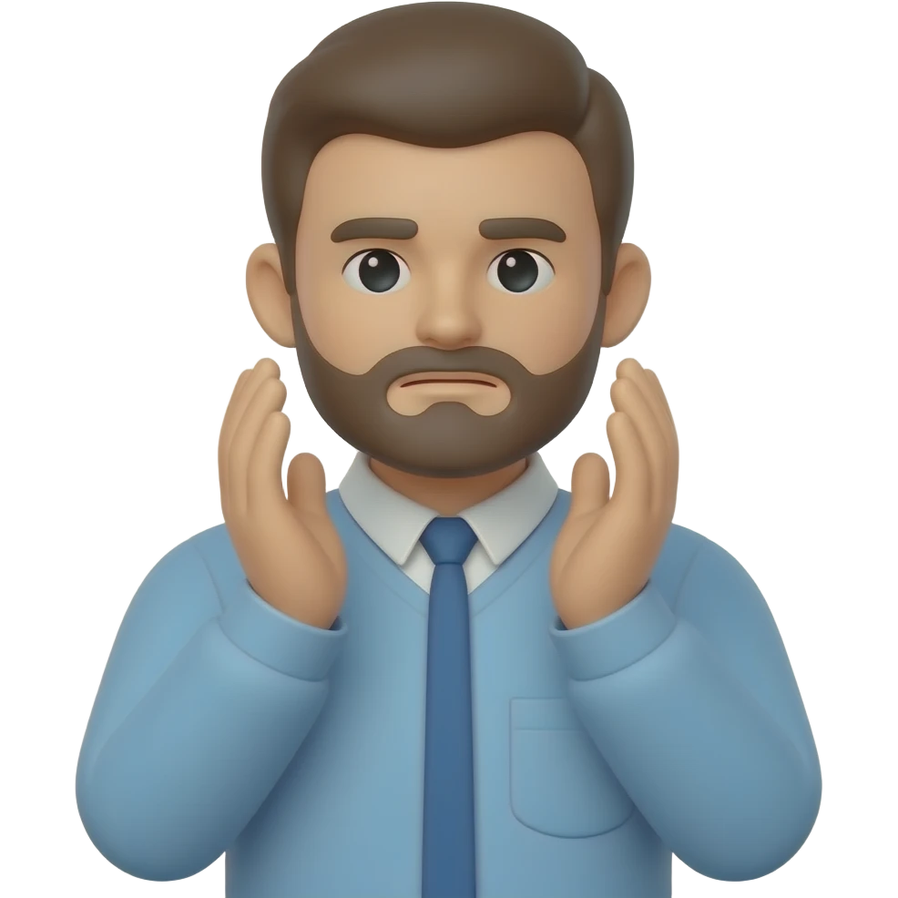 Please pleading 3D emoji