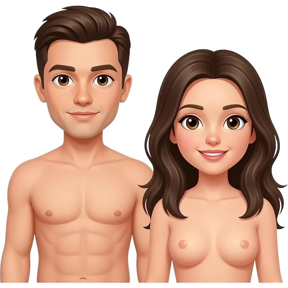 Парень и девушка голые emoji
