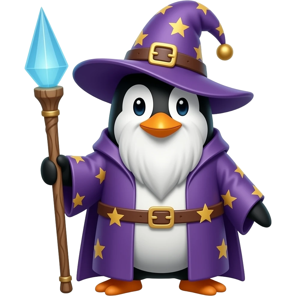 Penguin Wizard emoji