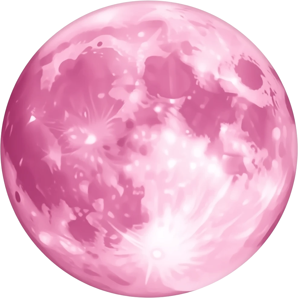 Pink moon emoji emoji
