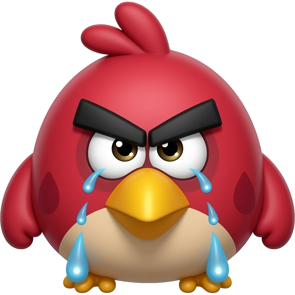 Make him cry E anfry bird dummy emoji