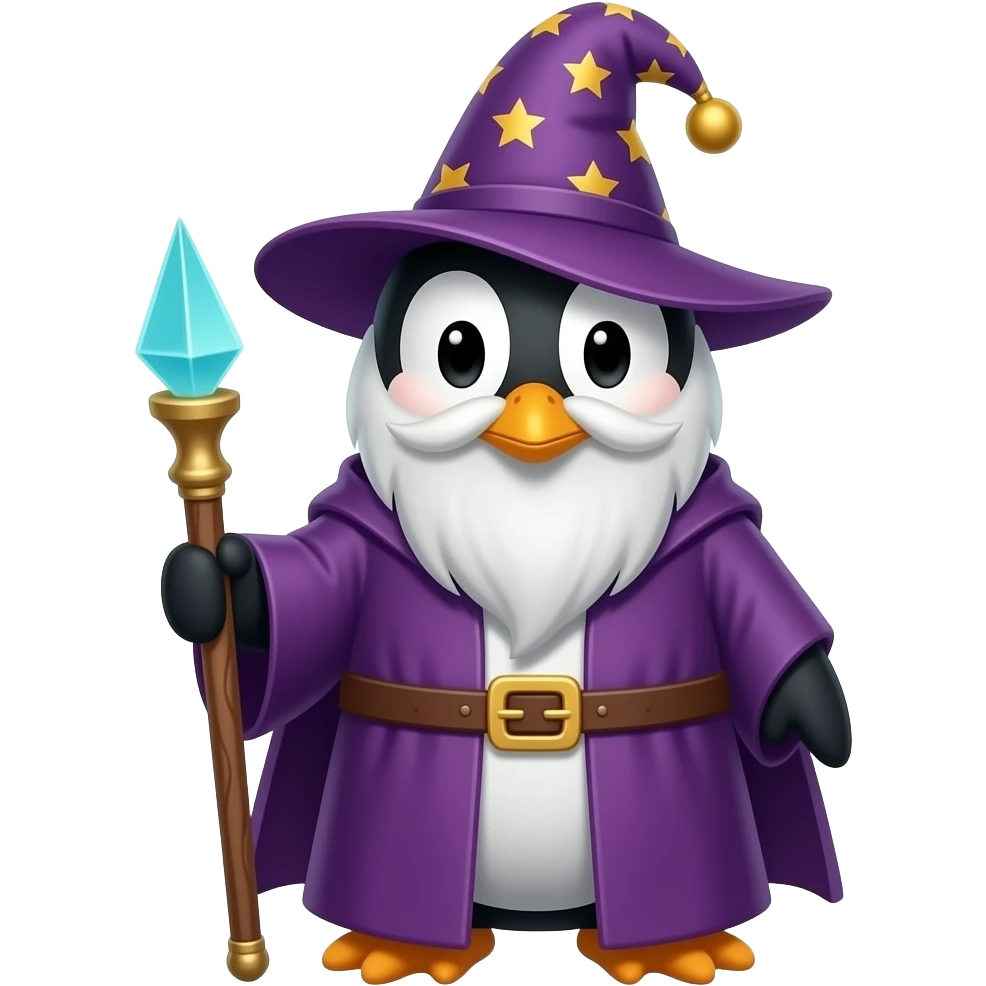 Penguin Wizard emoji