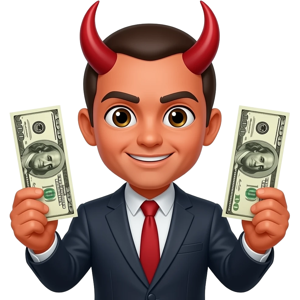 👹+💵💵 emoji