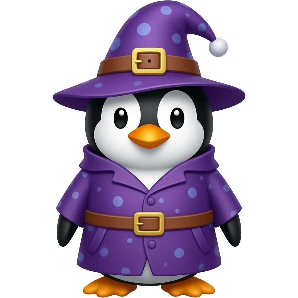 Penguin Wizard emoji