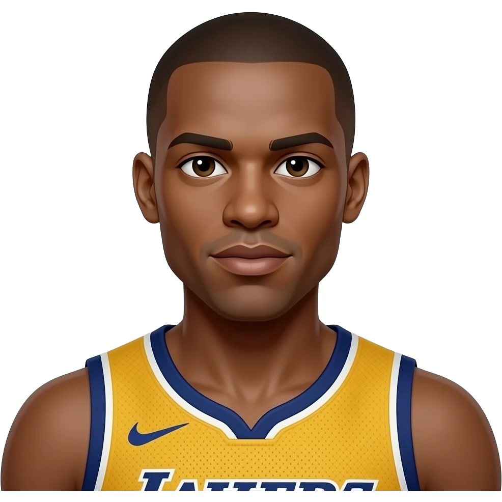 bald basketball player portrait emoji