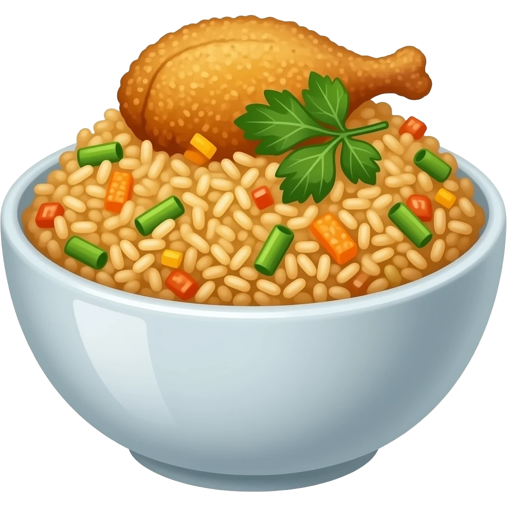 chicken fried rice with cabbage emoji