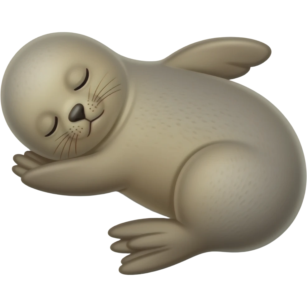 A cute sea lion sleeping emoji
