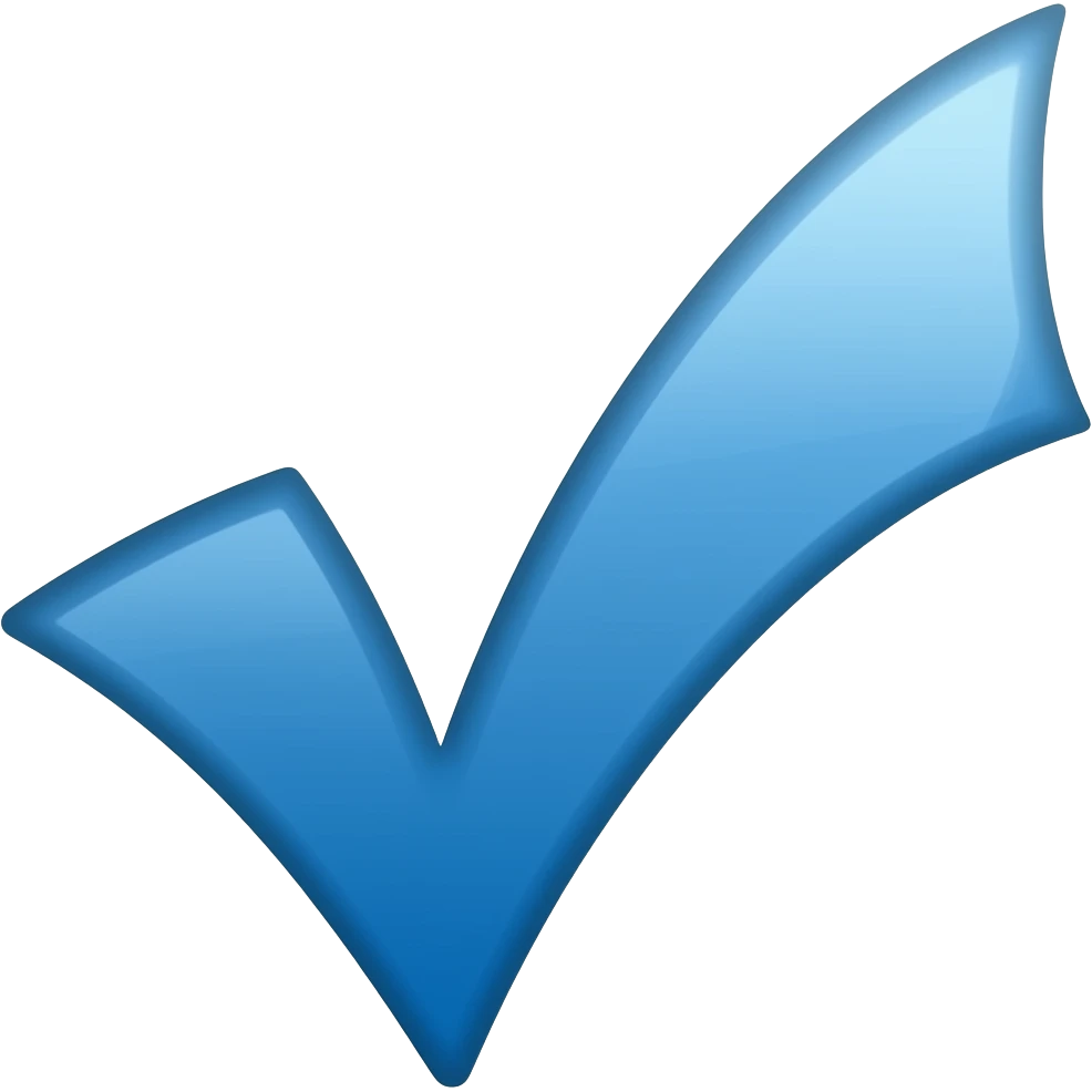 Small blue tick emoji