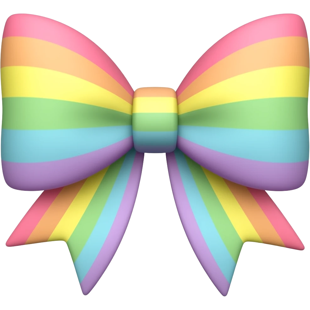 pastel rainbow bow emoji