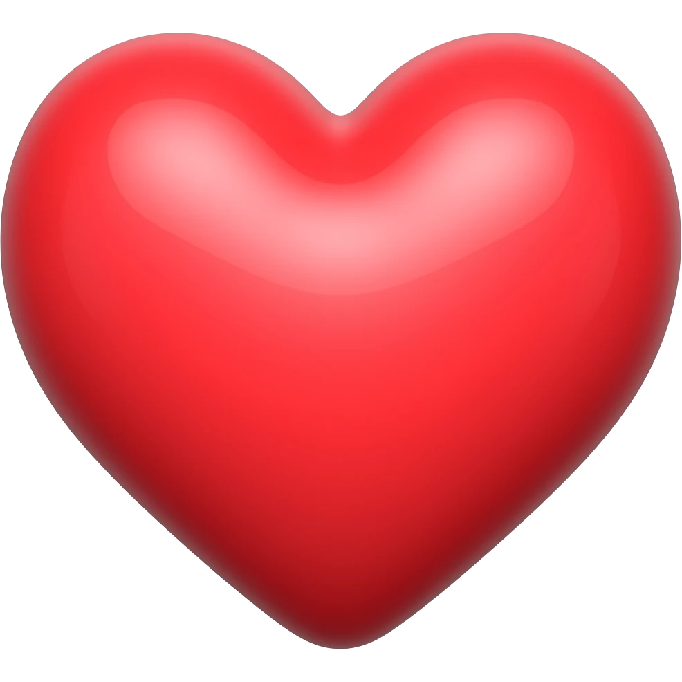 3d model heart emoji