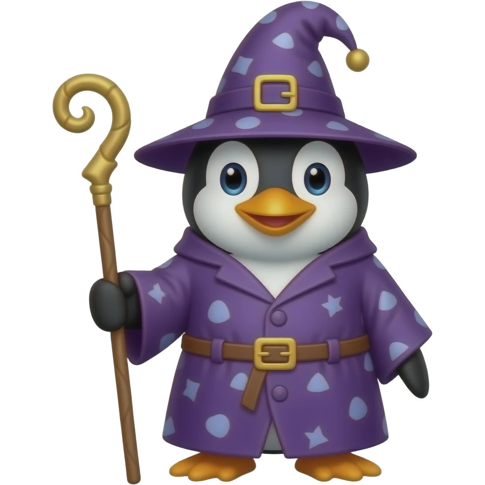 Penguin Wizard emoji