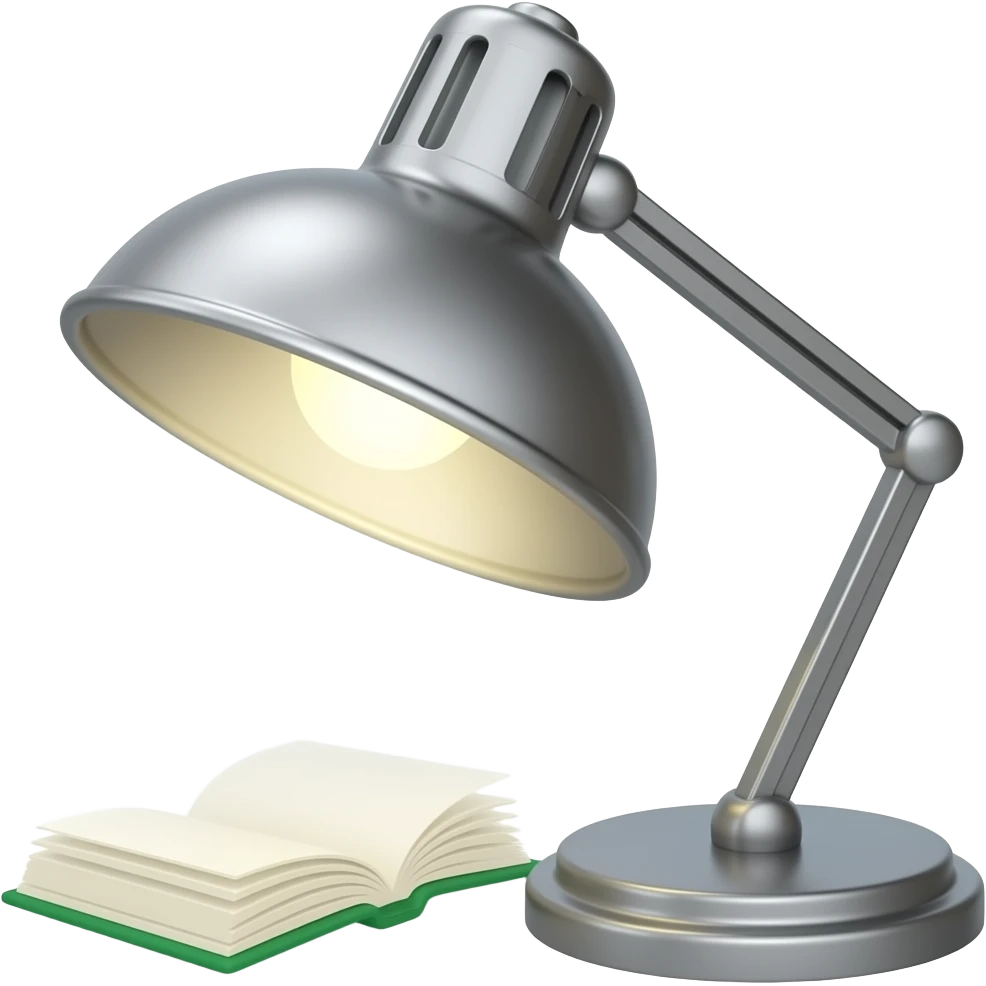 cartoonish style reading lamp game assert emoji