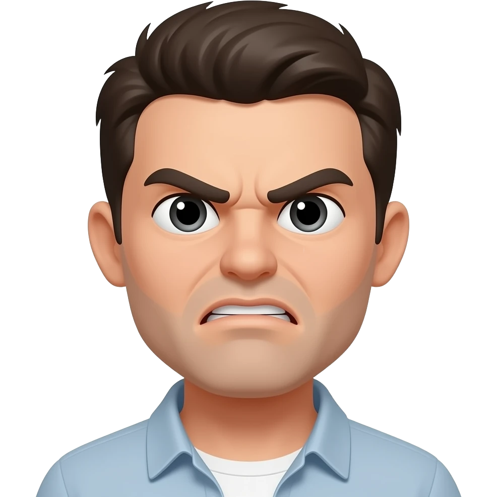Mad face emoji
