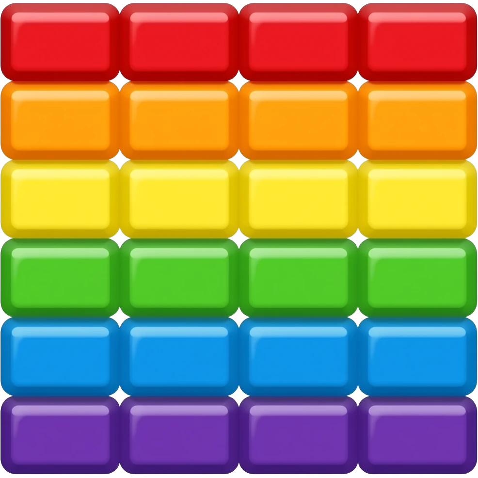 Rainbow bricks emoji