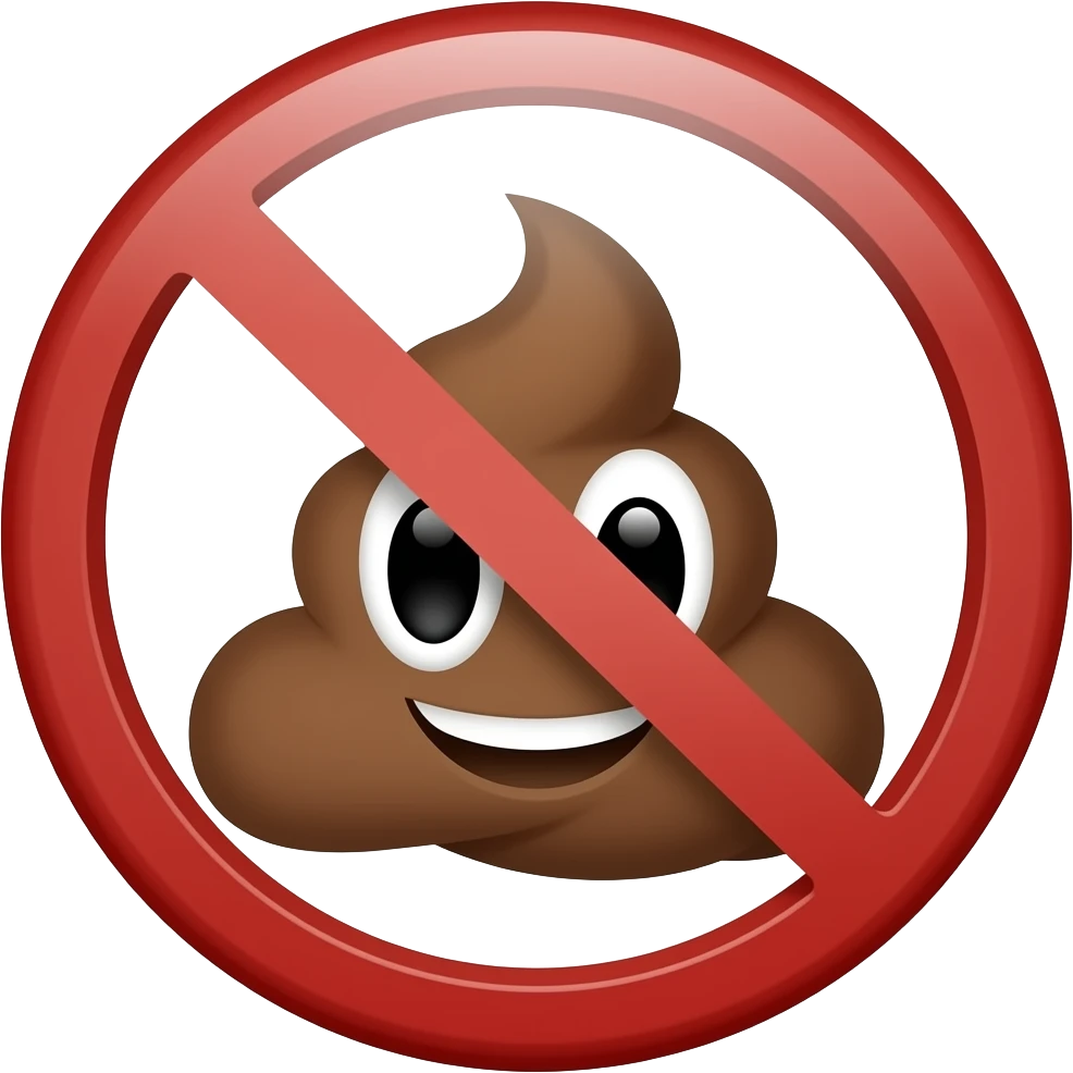 No poop sign emoji