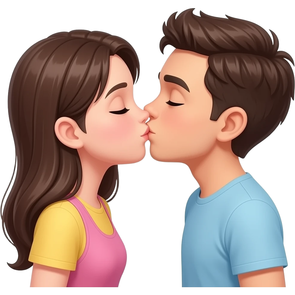 girl kissing friends forehead emoji