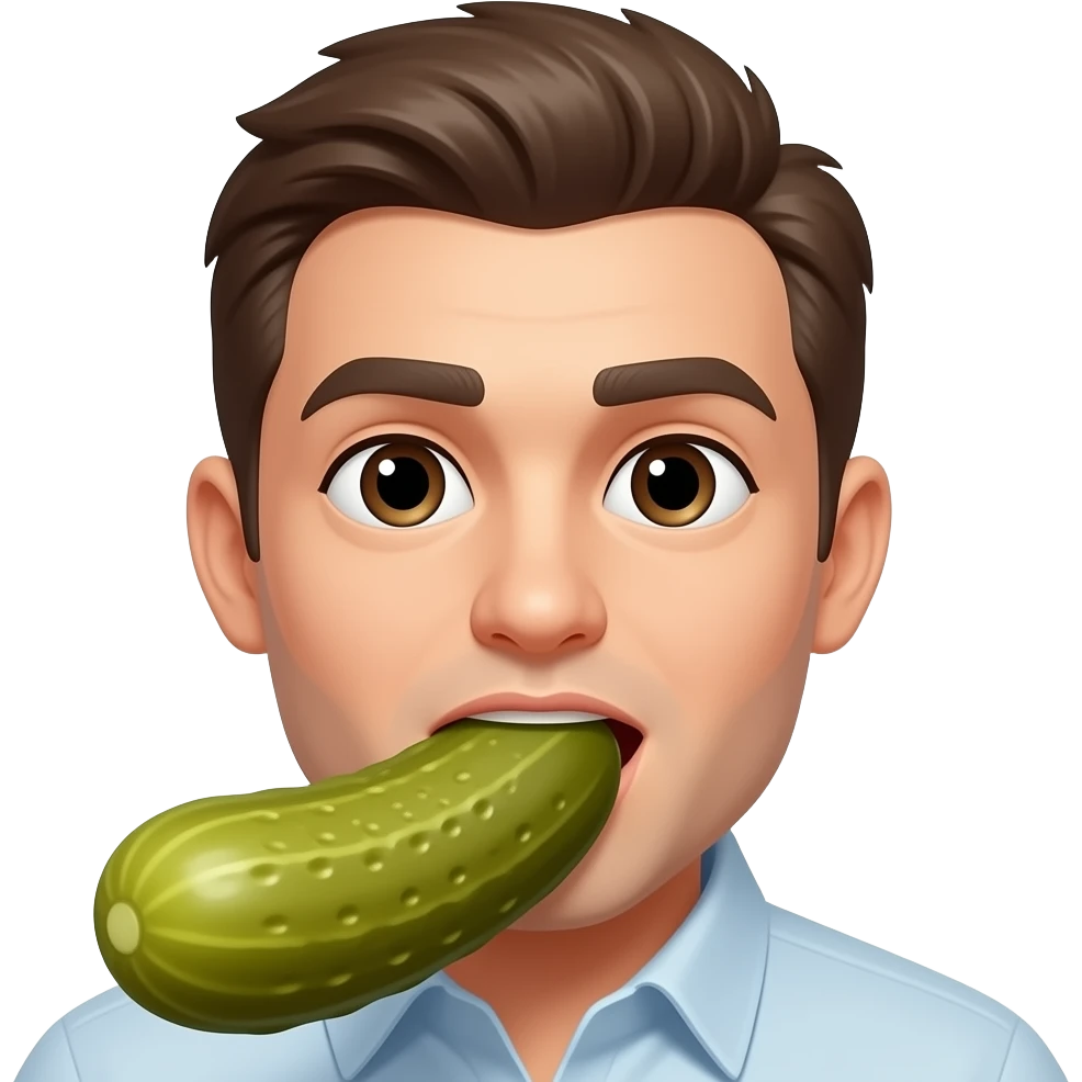 Sucking pickle emoji