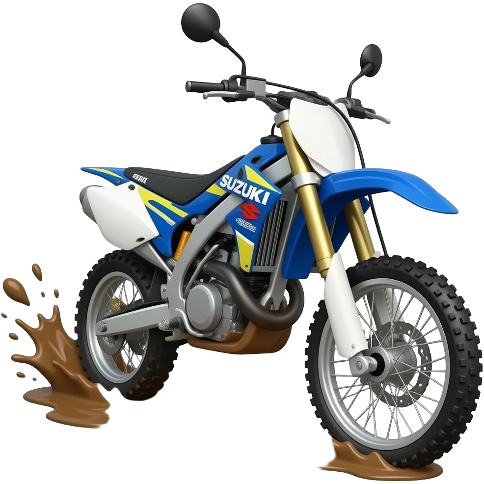 Suzuki Dr650se single cylinder blue dual sport throwing mud emoji
