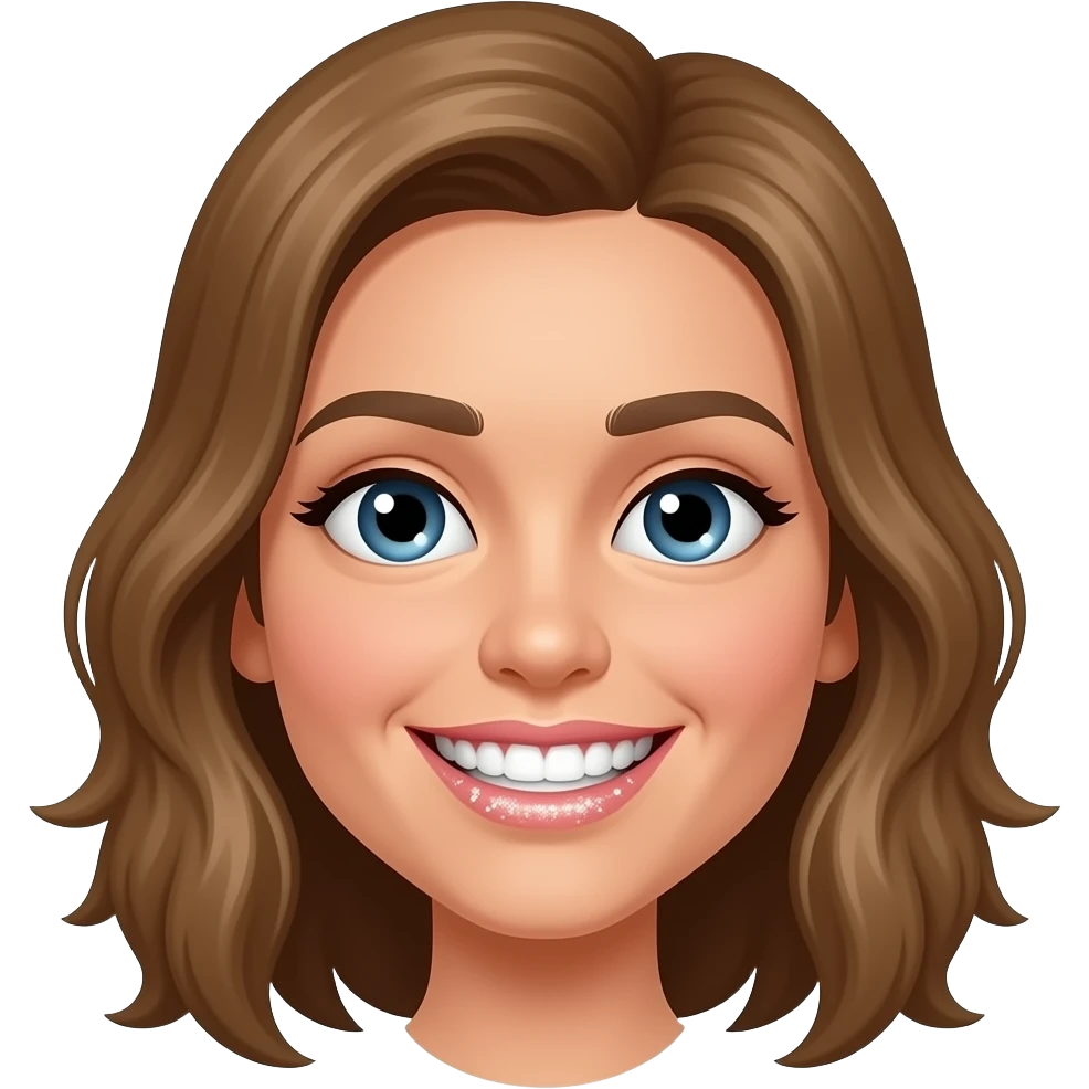 Glittering teeth emoji