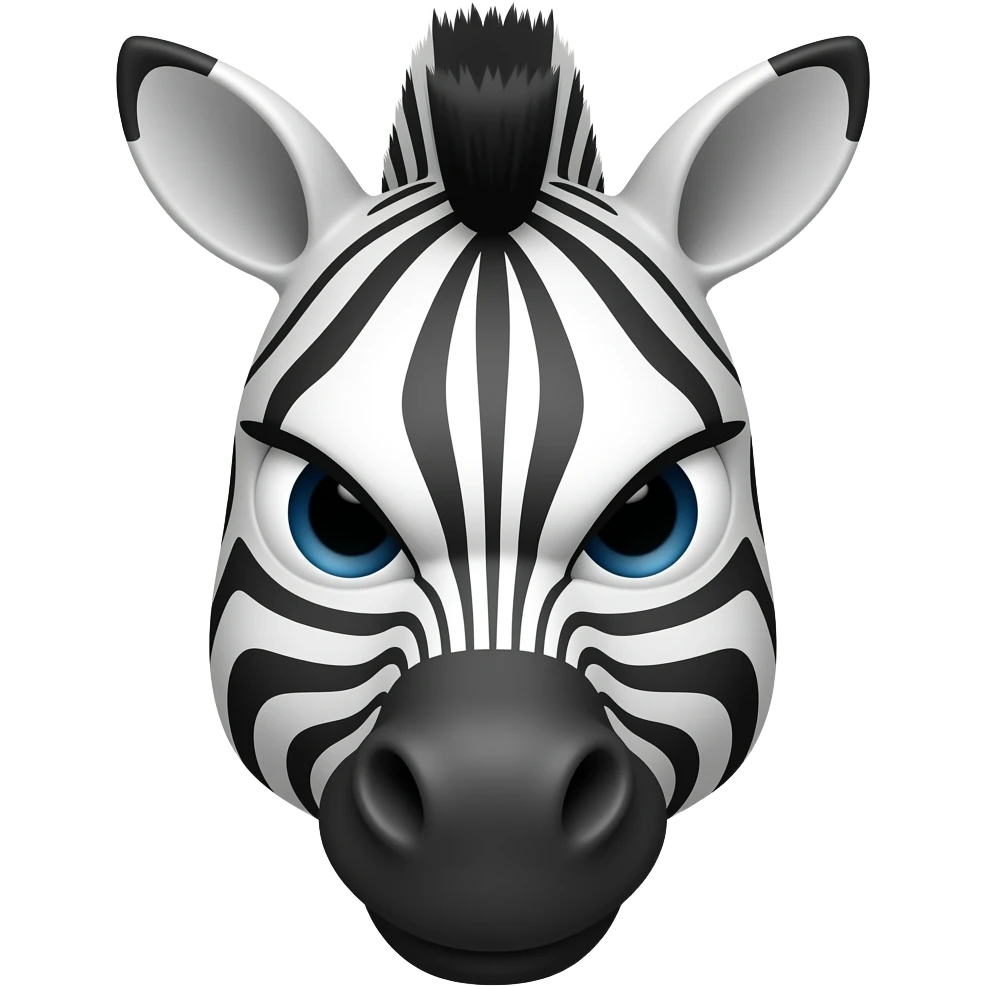 Angry zebra face emoji