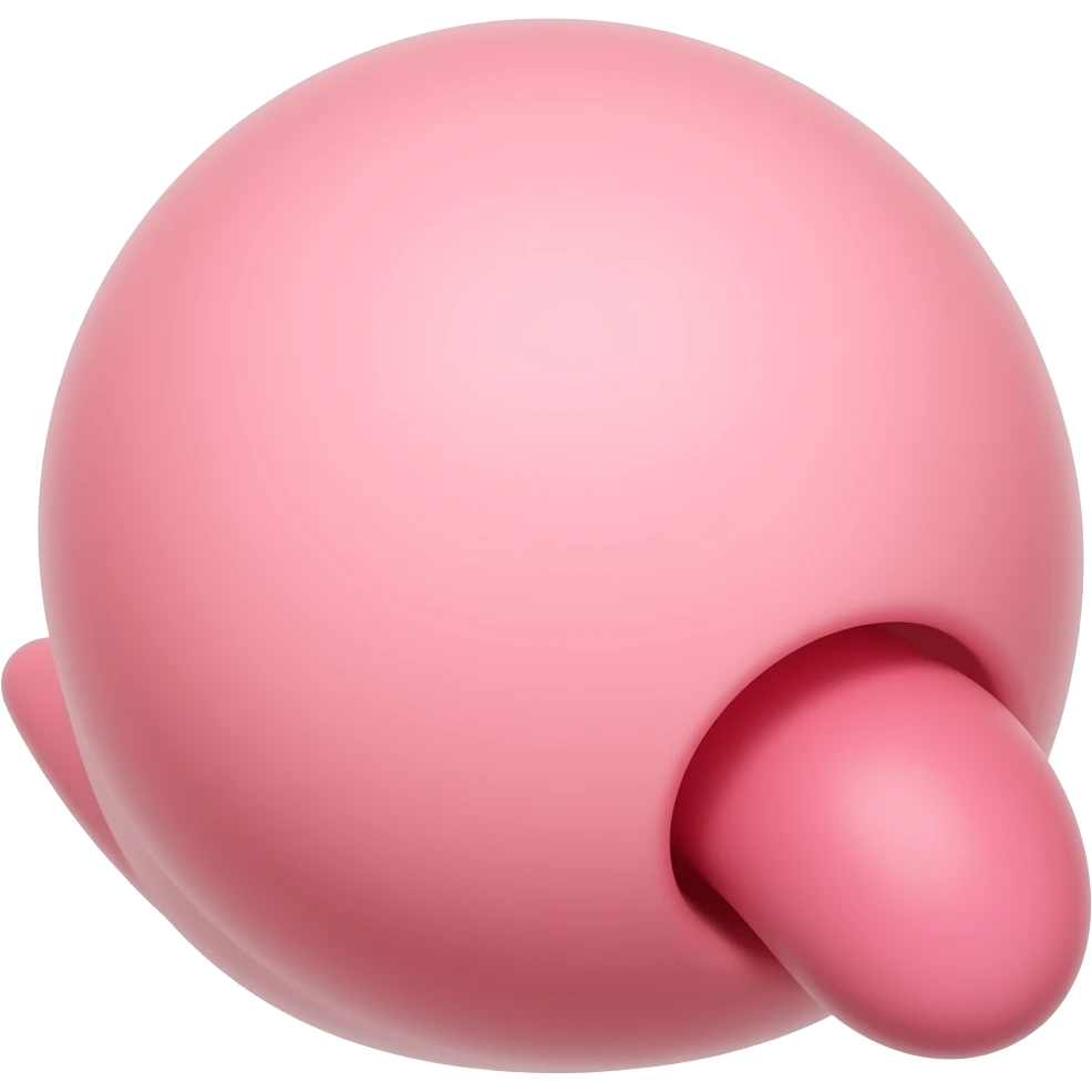 Pink fat blob with penis emoji