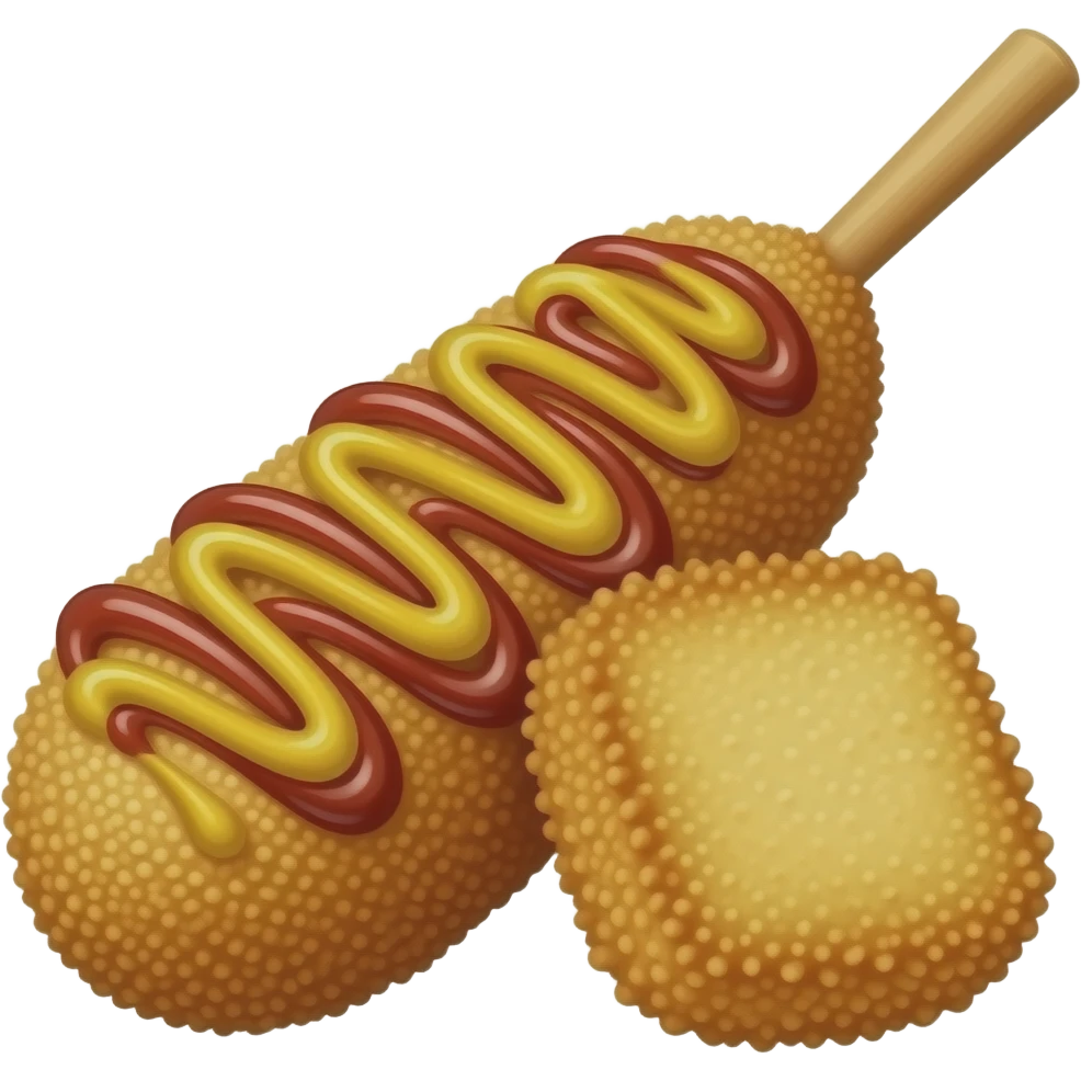Ultra-realistic Korean corn dog, extra crispy panko crust, crunchy ...