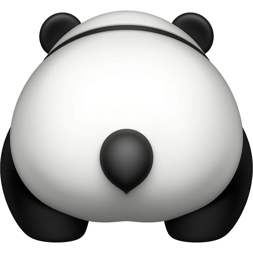 Panda bum emoji
