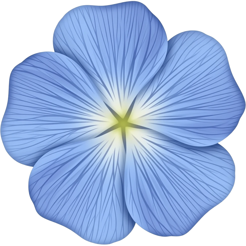 Blue pressed real flower emoji