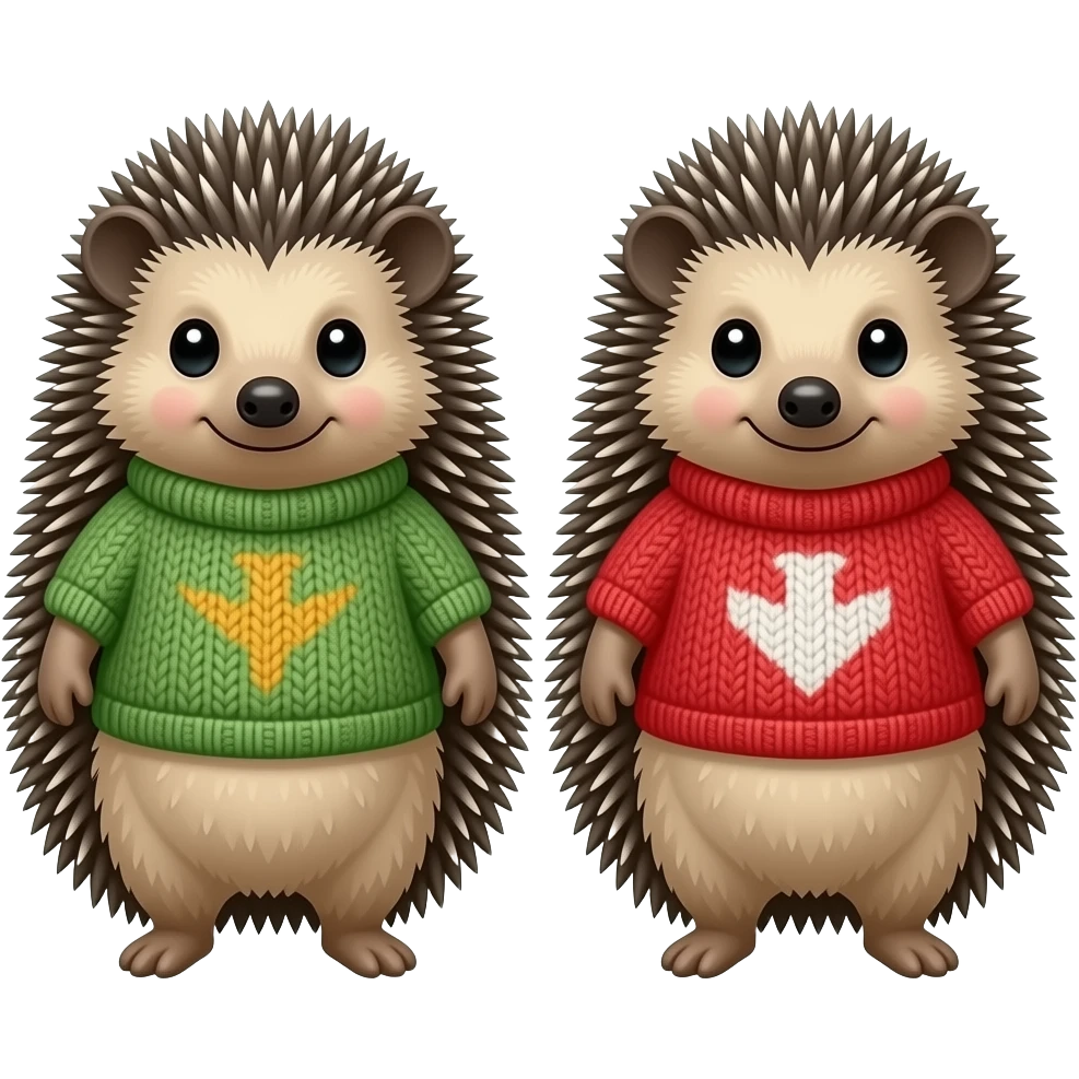 Hedgehogs with Sweater emoji