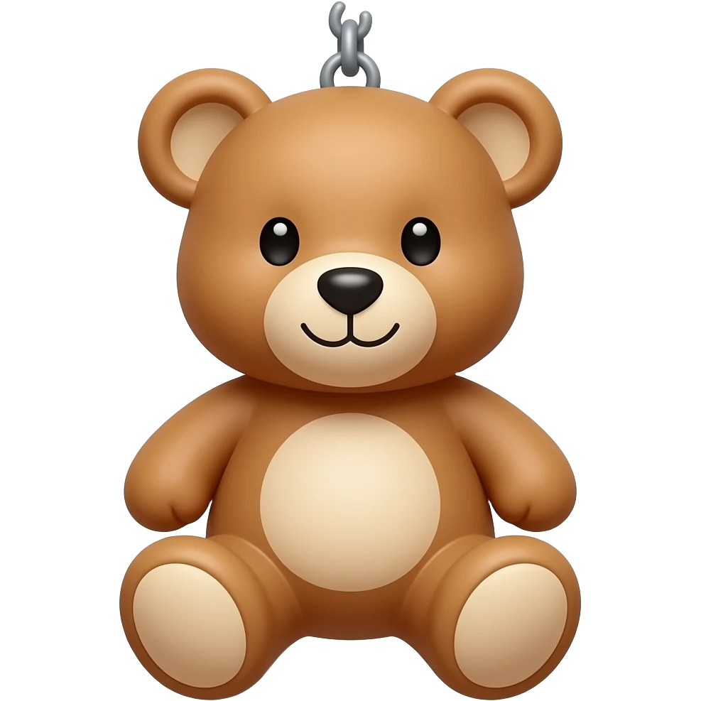 hanging teddy bear emoji