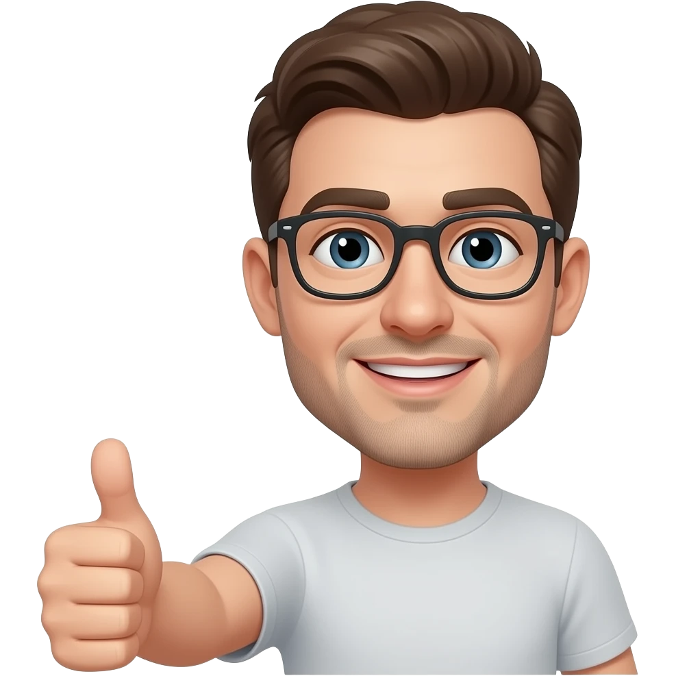 Guy with an absurdly long neck no body, giving a thumbs up emoji