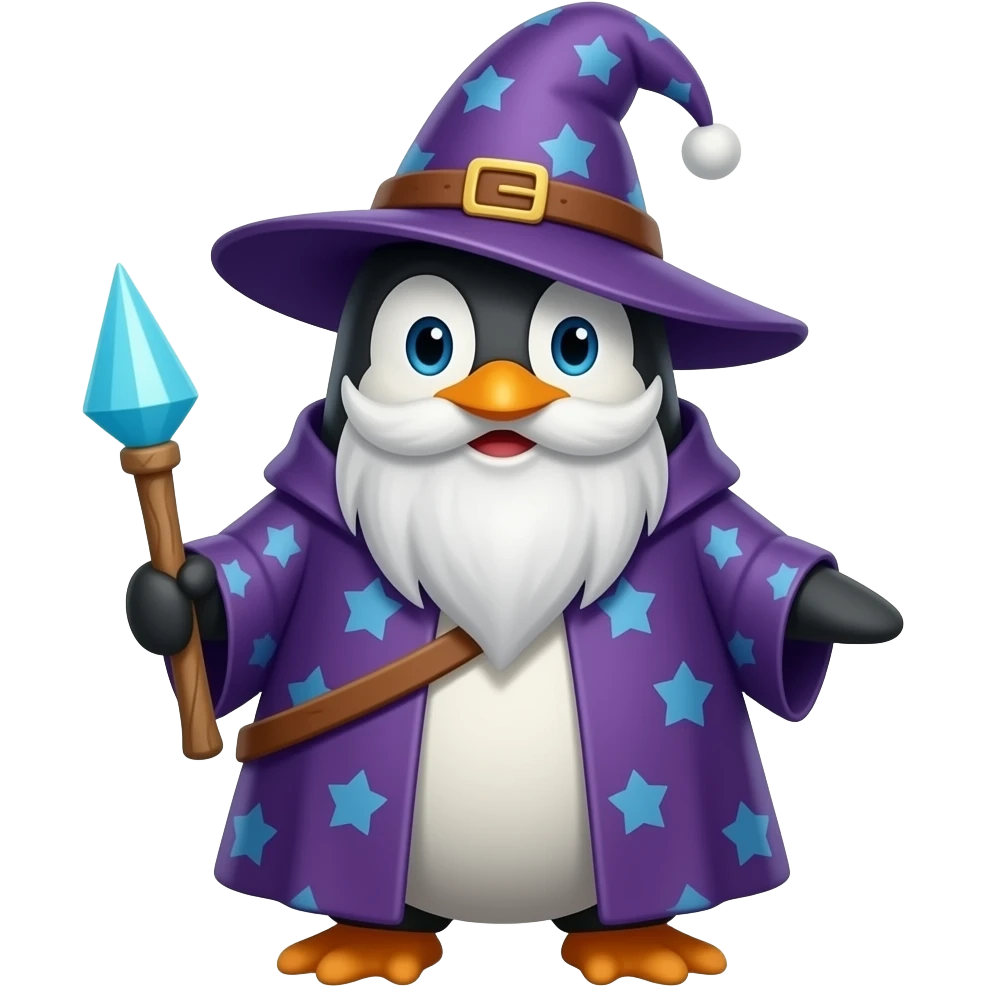 Penguin Wizard emoji